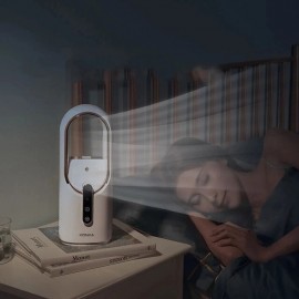 Desk Fan, Quiet Bladeless Fan USB Desktop Rechargeable Fan, Small Portable Table Fan With 3 Cooling Speeds, Touch Control Personal Fan For Bedroom, Office, Home, Outdoor