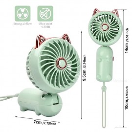 Handheld Fan Portable Mini Fan USB Fan Hand Fan Personal Foldable Handheld Fan With 3 Wind Speeds And Rechargeable Battery For Travel Office Home Outdoor Indoor
