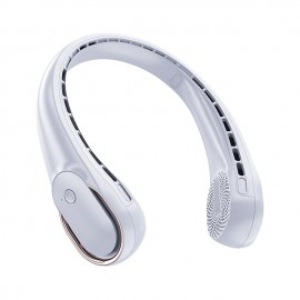 Portable Neck Fan Mini Wireless Fan Bladeless USB Rechargeable Sports Cooling Fan For Outdoor Sports Travel High-end Brushless Motor Silicone Halter Fan
