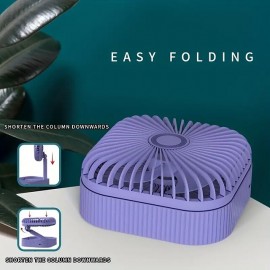 Portable Lifting Rotating Small Fan Desktop Electric Fan Usb Wire Powered Light Weight Easy To Carry For Home Office And Travel
