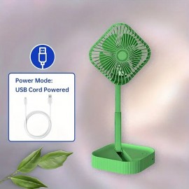 Portable Lifting Rotating Small Fan Desktop Electric Fan Usb Wire Powered Light Weight Easy To Carry For Home Office And Travel
