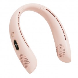 Portable Hanging Neck Fan Wearable USB Rechargeable LED Display For Traveling Outdoor Sports Fans
