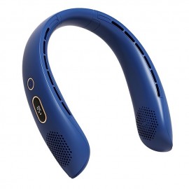 Portable Hanging Neck Fan Wearable USB Rechargeable LED Display For Traveling Outdoor Sports Fans
