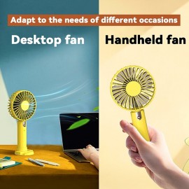 Handheld Fan Electronic Rechargeable Portable Summer Travel Cooler 3 Speeds Cordless Mute Desktop Cooling Fan Phone Holder
