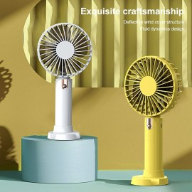 Handheld Fan Electronic Rechargeable Portable Summer Travel Cooler 3 Speeds Cordless Mute Desktop Cooling Fan Phone Holder
