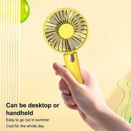 Handheld Fan Electronic Rechargeable Portable Summer Travel Cooler 3 Speeds Cordless Mute Desktop Cooling Fan Phone Holder
