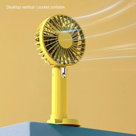Handheld Fan Electronic Rechargeable Portable Summer Travel Cooler 3 Speeds Cordless Mute Desktop Cooling Fan Phone Holder
