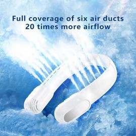 4000mAh Adjustable Hanging NeckFan Blowing Up and Down Poratble Rechargeable Fan Wireless Cooling Ventilador Home Equipment
