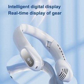 4000mAh Adjustable Hanging NeckFan Blowing Up and Down Poratble Rechargeable Fan Wireless Cooling Ventilador Home Equipment