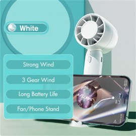 USB Rechargeable Small Fan Mini Handheld Portable Cooler Charging Outdoor Desktop Office Dormitory Household Student Desk Fan
