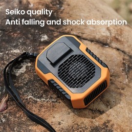 6000mA Portable Waist Fan Rechargeable Hanging Neck Fan Air Conditioning Cooling for Outdoor Sports Electric Exhaust Fan