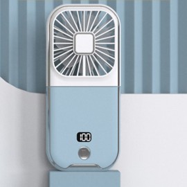 Mini Portable Fan 5-in-1 Rechargeable 180Folding Wearable Personal Fan With 3000 MAh Battery 4 Speed Strong Wind Ultra Quiet Neck/Handheld/Stand Fan For Kids Girls Woman Man Home Office Outdoor Tr
