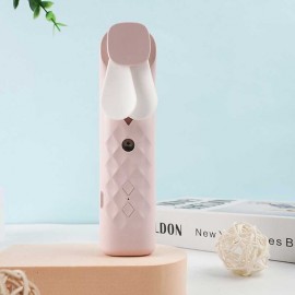 Portable 2 In 1 Mini Fan Humidifier USB Rechargeable Handheld Fan Water Spray Mist Fan Face Steamer Air Conditioner for Outdoor
