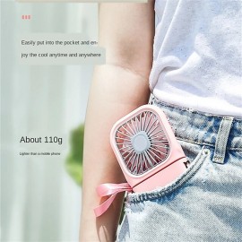 Hanging Neck Fans Mini Portable Folding USB Small Fan  Mute Portable Handheld Desktop Multi Function Charge Fan
