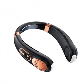 Summer Portable Turbo Bladeless Hanging Neck Fan USB Rechargeable  Battery Outdoor Air Cooling Ventilator Halter Fan
