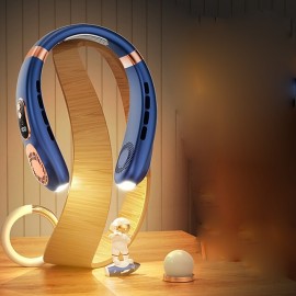 Summer Portable Turbo Bladeless Hanging Neck Fan USB Rechargeable  Battery Outdoor Air Cooling Ventilator Halter Fan
