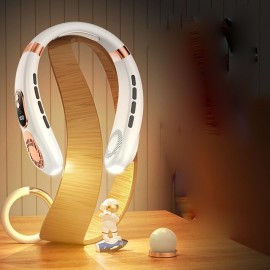 Summer Portable Turbo Bladeless Hanging Neck Fan USB Rechargeable  Battery Outdoor Air Cooling Ventilator Halter Fan
