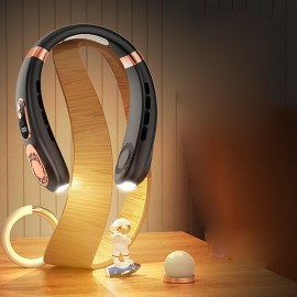 Summer Portable Turbo Bladeless Hanging Neck Fan USB Rechargeable  Battery Outdoor Air Cooling Ventilator Halter Fan
