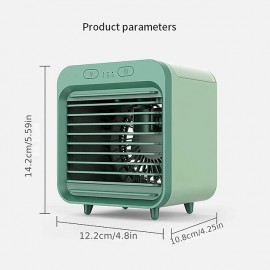 1pc Personal Evaporative Air Cooler And Humidifier Portable Air Conditioner And Fan Portable Mini Air Conditioner Cooling Fan Humidifier Space Cooler Green
