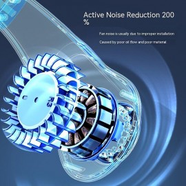 Portable Mini Hanging Neck Fan Digital Display Power Venter Bladeless Neck Fan Air Cooler USB Rechargeable Electric Fan

