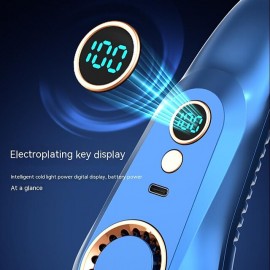 Portable Mini Hanging Neck Fan Digital Display Power Venter Bladeless Neck Fan Air Cooler USB Rechargeable Electric Fan
