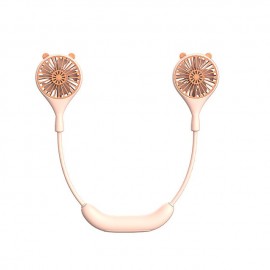 New Folding Mini Neck Fan Band Hands-Free Hanging USB Rechargeble Dual Fan Cooler Summer Portable Camping Small Fan
