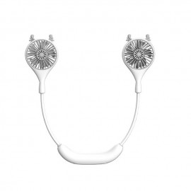 New Folding Mini Neck Fan Band Hands-Free Hanging USB Rechargeble Dual Fan Cooler Summer Portable Camping Small Fan
