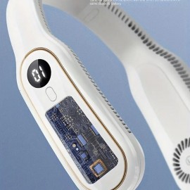 Neck Fan 360Cooling Airflow USB Rechargeable Bladeless Portable Neck Fan With 3 Speeds Adjustment Personal Fan For Outdoor Travel