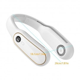 Neck Fan 360Cooling Airflow USB Rechargeable Bladeless Portable Neck Fan With 3 Speeds Adjustment Personal Fan For Outdoor Travel