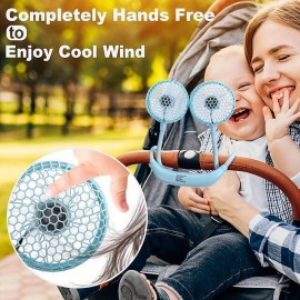 Portable Cooling Neck Fan Rechargeable USB Personal Neck Fan With Colorful LED Lights 3 Adjustable Speeds For Outdoor Indoor Office Travel Sports

