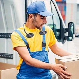 Portable Cooling Neck Fan Rechargeable USB Personal Neck Fan With Colorful LED Lights 3 Adjustable Speeds For Outdoor Indoor Office Travel Sports
