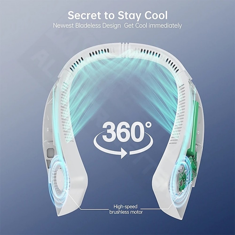 Halter Bladeless Neck Fan USB Charging Portable Hanging Small Neck Fan Mini Sports Fan