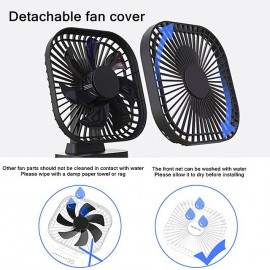 Desktop Cooling Fan, 90 Degree Folding Fan 5000mAh Battery USB Rechargeable, Timing Home Air Circulators Magnet Absorption, Silent 3-speed Strong Wind