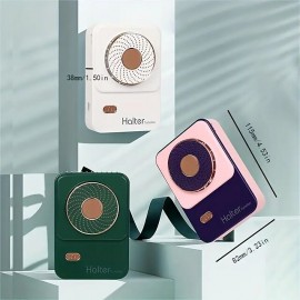 Leafless Neck Fan With Hanging Strap Portable Electric Handheld USB Charging Small Fan Suitable For Outdoor Sports Fitness Travel
