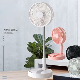 USB Rechargeable Small Fan 8 Inch Folding Telescopic Portable Electric Fan Super Long Battery Life Outdoor Camping Desktop Fan