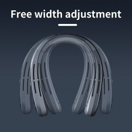 New Semiconductor Hanging Neck Fan Portable Lazy Cooling Fan USB Sports Outdoor Hanging Neck Fan Built-in 4000mAh Battery Wearable Cooling Fan Surrounding Top And Bottom Vents Hidden Fan Leaves N