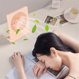 Small Desk Fan 2000mAh Rechargeable USB Fan Battery OperatedUltra Quiet Strong Wind 3 Speeds & aboutLonger Working 180Foldable Mini Desktop Fan for Home Office Travel Outdoor-Blue
