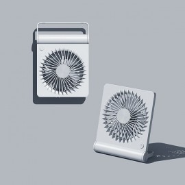 Small Desk Fan 2000mAh Rechargeable USB Fan Battery OperatedUltra Quiet Strong Wind 3 Speeds & aboutLonger Working 180Foldable Mini Desktop Fan for Home Office Travel Outdoor-Blue
