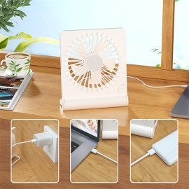 Small Desk Fan 2000mAh Rechargeable USB Fan Battery OperatedUltra Quiet Strong Wind 3 Speeds & aboutLonger Working 180Foldable Mini Desktop Fan for Home Office Travel Outdoor-Blue
