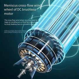 Cool Down with This Air-Conditioned USB Desktop Fan - Multi-Functional Vertical & Horizontal Dual-Use!