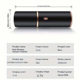 Handheld Vacuum Mini Portable Rechargeable Car Vacuum Cleaner Cordless With 29800PA Powerful Suction For Car Home And Office