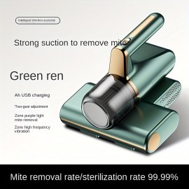 Portable Wireless Mite Removal Vacuum Cleaner - Handheld Bedspread Cleaner with Double Beat Technolog
