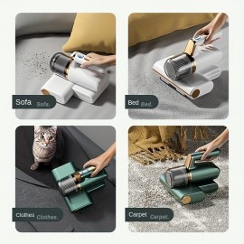 Portable Wireless Mite Removal Vacuum Cleaner - Handheld Bedspread Cleaner with Double Beat Technolog
