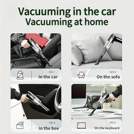 28000Pa Wireless Car Vacuum Cleaner High Suction Cordless Handheld Auto Vacuum Home & Car Dual Use Mini Portable Vacuum Cleaner