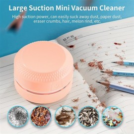 Mini Desktop Vacuum Cleaner And AAA Batteries(NOT Including) Powered Keyboard Cleaner Crumbs Confetti Dust Hair For Home School Office 2 Colors
