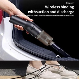 Wireless Car Vacuum Cleaner Wireless 6000Pa Handheld Mini Vaccum Cleaner for Car Home Desktop Cleaning Low Noise Cordless Portable Vacuum Cleaner
