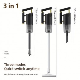 1pc Vacuum Cleaner Wireless Handheld High Power Stick-Vacuum Cleaner With Floor Brush,Lightweight Rechargeable Electric Brooms,Powerful Suction 4-in-1 Portable Bagless Mini Hand Vac For Car Home Sofa Pet Hair Hard Wood Floor Carpet Cleaning Supplies