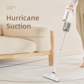 1pc Vacuum Cleaner Wireless Handheld High Power Stick-Vacuum Cleaner With Floor Brush,Lightweight Rechargeable Electric Brooms,Powerful Suction 4-in-1 Portable Bagless Mini Hand Vac For Car Home Sofa Pet Hair Hard Wood Floor Carpet Cleaning Supplies