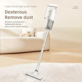 1pc Vacuum Cleaner Wireless Handheld High Power Stick-Vacuum Cleaner With Floor Brush,Lightweight Rechargeable Electric Brooms,Powerful Suction 4-in-1 Portable Bagless Mini Hand Vac For Car Home Sofa Pet Hair Hard Wood Floor Carpet Cleaning Supplies