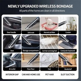 Car Vacuum Cleaner Strong Wireless Handheld for Home Appliance Cleaning Machine Portable Auto Robot Car Accessories
